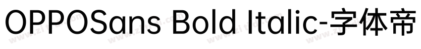 OPPOSans Bold Italic字体转换